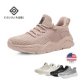 2020 Custom High Quality Women's Fly Knit Breathable Memory Foam Comfort Cushion Sneakers Sports Shoes for Women